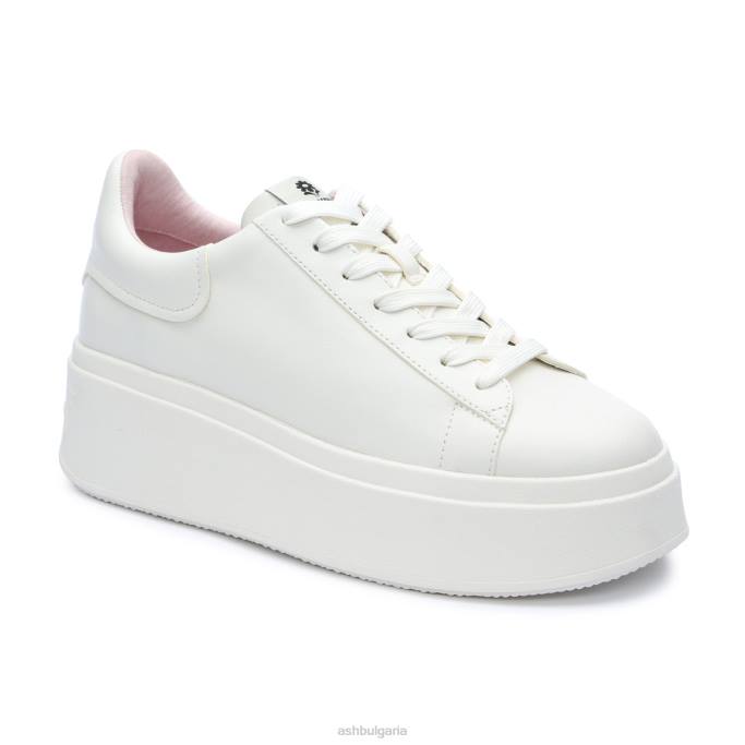 маратонки на платформа moby be kind Жени бяла/кристална роза кецовеASH 80RX6