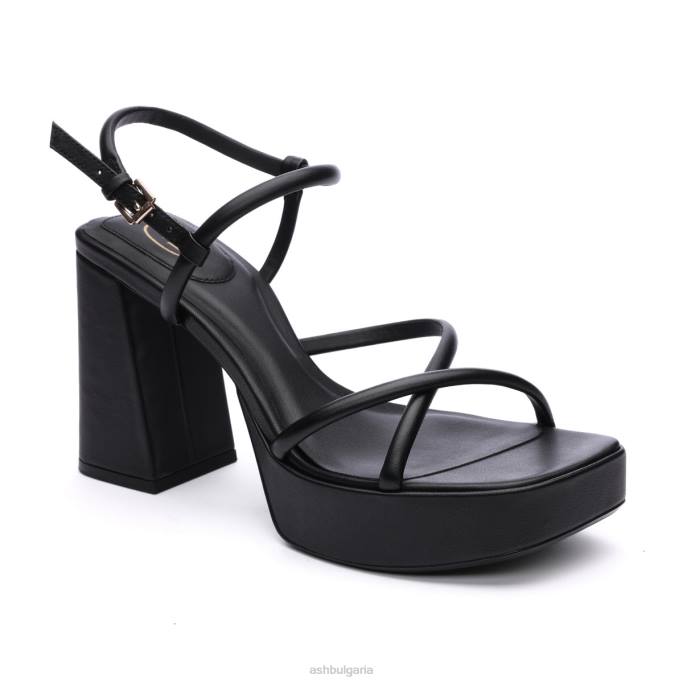 wanda bis сандал с рокля с презрамки на платформа Жени черен сандалиASH 80RX46